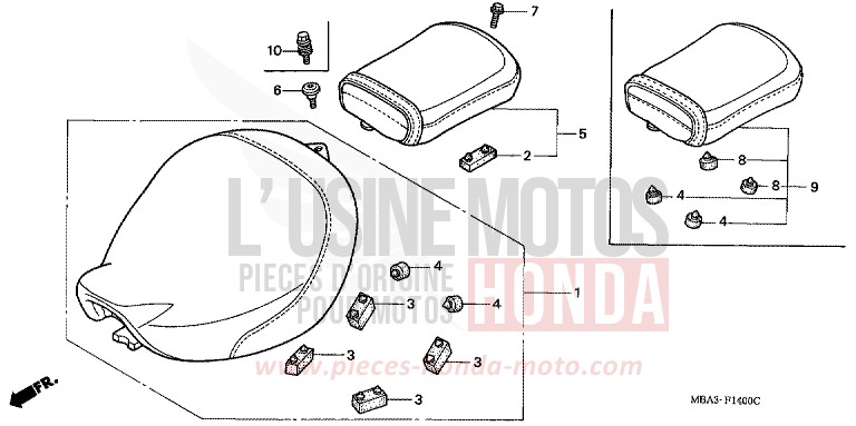 SEAT for Shadow Aero LIGHT CUPPER METALLIC-S (YR118K) from 1999